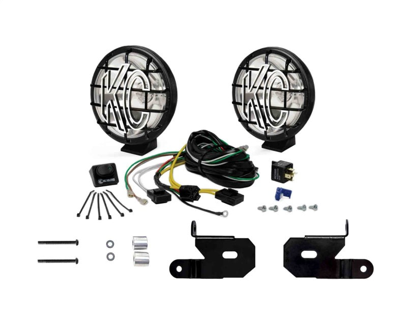 KC HiLiTES Light Mounts KC HiLiTES 18-23 Jeep JL/JT/4xe 6in Apollo Pro Halogen 2-Light Sys Pillar Mount (100W Spot Beam)