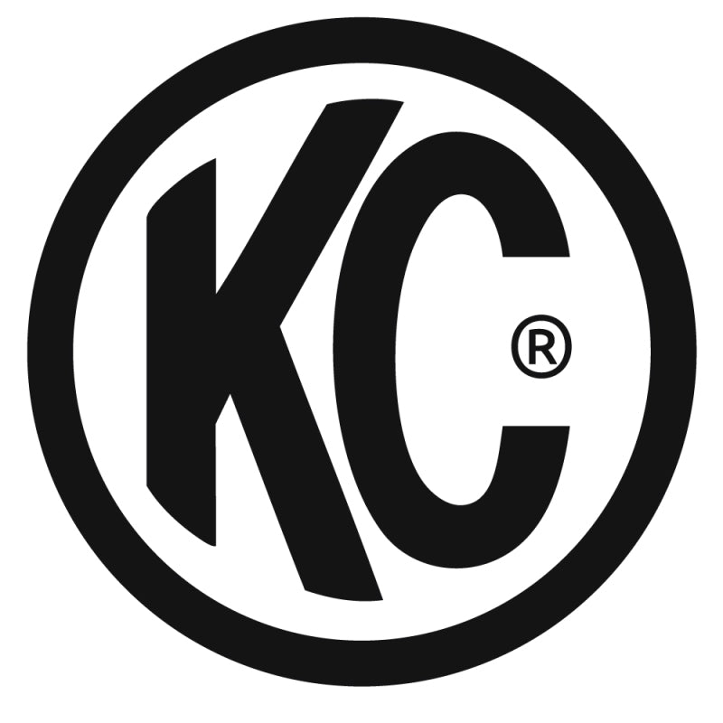 KC HiLiTES Light Covers and Guards KC HiLiTES 3in. Rectangle Soft Cover (Pair) - Black w/Yellow KC Logo