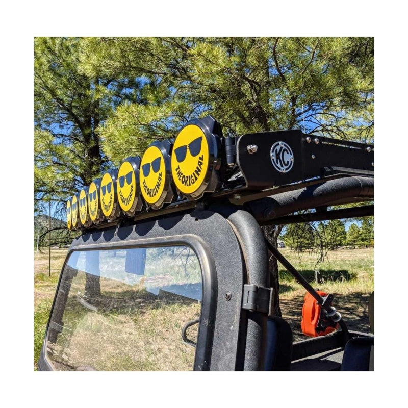 KC HiLiTES Light Covers and Guards KC HiLiTES 6in. Hard Cover for Gravity Pro6 LED Lights (Single) - Smiley Face- Yellow/Black KC Logo