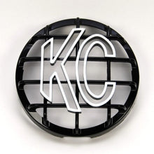 Load image into Gallery viewer, KC HiLiTES Light Covers and Guards KC HiLiTES 6in. Round ABS Stone Guard for SlimLite/Daylighter Lights (Single) - Black/White KC Logo