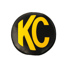 Load image into Gallery viewer, KC HiLiTES Light Covers and Guards KC HiLiTES 6in. Round Soft Cover (Pair) - Black w/Yellow KC Logo