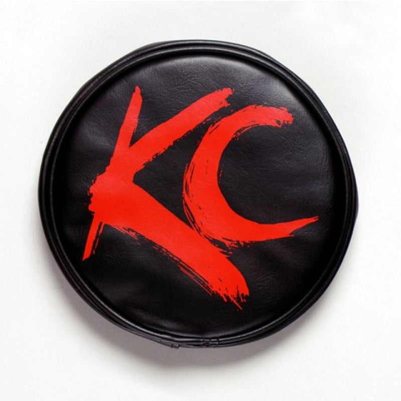 KC HiLiTES Light Covers and Guards KC HiLiTES 6in. Round Soft Cover (Pair) - Black w/Yellow KC Logo