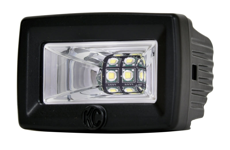 KC HiLiTES Light Bars & Cubes KC HiLiTES C-Series 2in. C2 LED Light 20w Area Flood Beam (Single) - Black