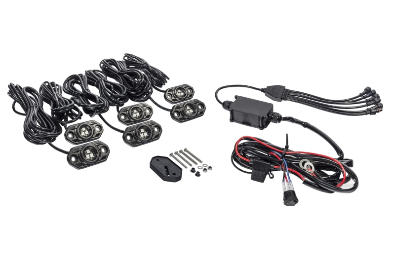 KC HiLiTES Light Bars & Cubes KC HiLiTES C-Series RGB LED Rock Light Kit (Incl. Wiring) - Set of 6