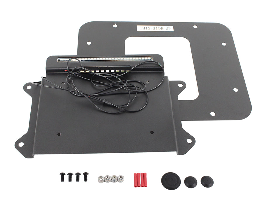 Kentrol License Plate Bracket Jeep JK BackSide License Plate Mount with LED's 07-09 Wrangler JK Textured Black Kentrol