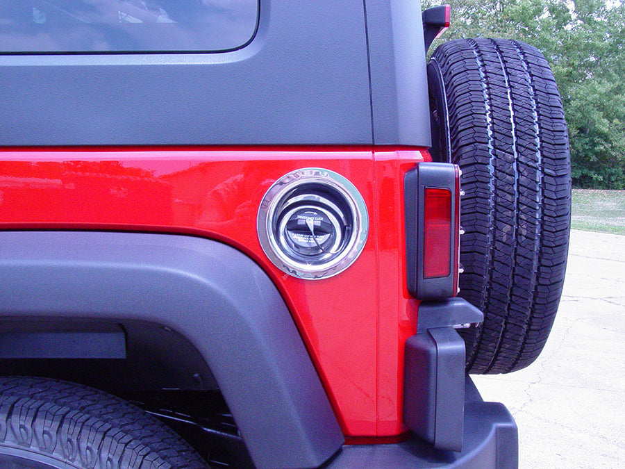 Kentrol Filler Neck Jeep JK Gas Filler Neck 2 Door 07-18 Wrangler JK Polished Silver Kentrol