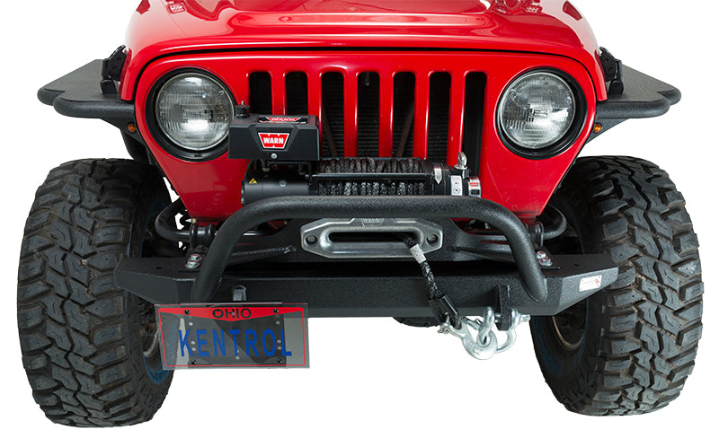 Kentrol License Plate Bracket Jeep JK Shackle Mounted License Plate Bracket 07-18 Wrangler JK Textured Black Kentrol