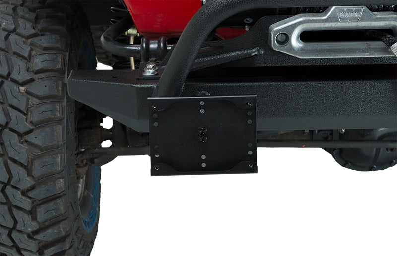 Kentrol License Plate Bracket Jeep JK Shackle Mounted License Plate Bracket 07-18 Wrangler JK Textured Black Kentrol