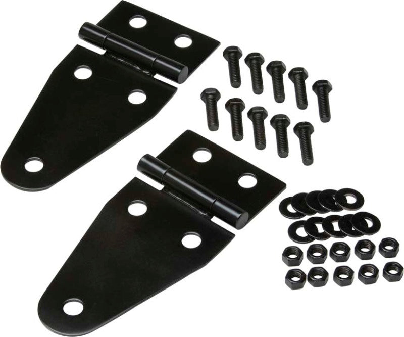 Kentrol Hoods Kentrol 55-95 Jeep CJ/Wrangler YJ Hood Hinge Pair - Powdercoat Black