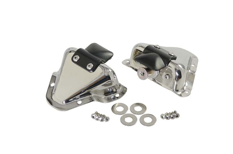 Kentrol Doors Kentrol 81-95 Jeep CJ/Wrangler YJ Interior Door Latch Brackets Pair - Polished Silver