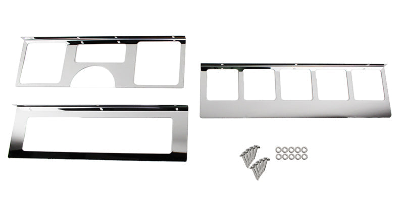 Kentrol Dash & Interior Trim Kentrol 87-95 Jeep Wrangler YJ Dash Overlay Set (3 pieces) - Polished Silver