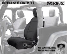 Load image into Gallery viewer, King4WD Seat Cover Jeep JK Seat Covers 10 Piece Neoprene Seat Covers Black/Black For 13-18 Wrangler JK 2 Door King 4WD - King4WD - 11010101