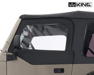 King4WD Half Doors Jeep TJ Half Door Uppers Replacement Soft Upper Doors For 97-06 Wrangler TJ Black Pair King 4WD - King4WD - 14019935