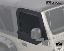 Load image into Gallery viewer, King4WD Half Doors Jeep TJ Half Door Uppers Replacement Soft Upper Doors Tinted For 97-06 Wrangler TJ Black Pair King 4WD - King4WD - 14019935T