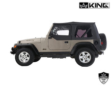 Load image into Gallery viewer, King4WD Soft Tops Jeep TJ Replacement Soft Top With Tinted Windows Upper Doors For 97-06 Wrangler TJ Black Diamond King 4WD - King4WD - 14010135T