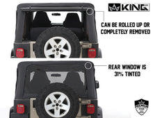 Load image into Gallery viewer, King4WD Soft Tops Jeep TJ Replacement Soft Top With Tinted Windows Upper Doors For 97-06 Wrangler TJ Black Diamond King 4WD - King4WD - 14010135T