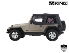 Load image into Gallery viewer, King4WD Soft Tops Jeep TJ Replacement Soft Top With Tinted Windows Upper Doors For 97-06 Wrangler TJ Black Diamond King 4WD - King4WD - 14010135T