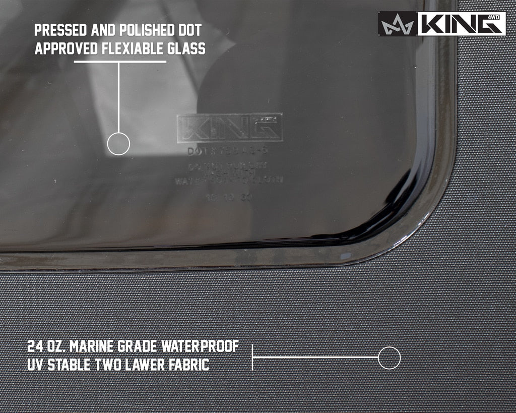 King4WD Soft Tops Samurai Replacement Soft Top Tinted Windows For 86-94 Suzuki Samurai Black Diamond King 4WD - King4WD - 14011035
