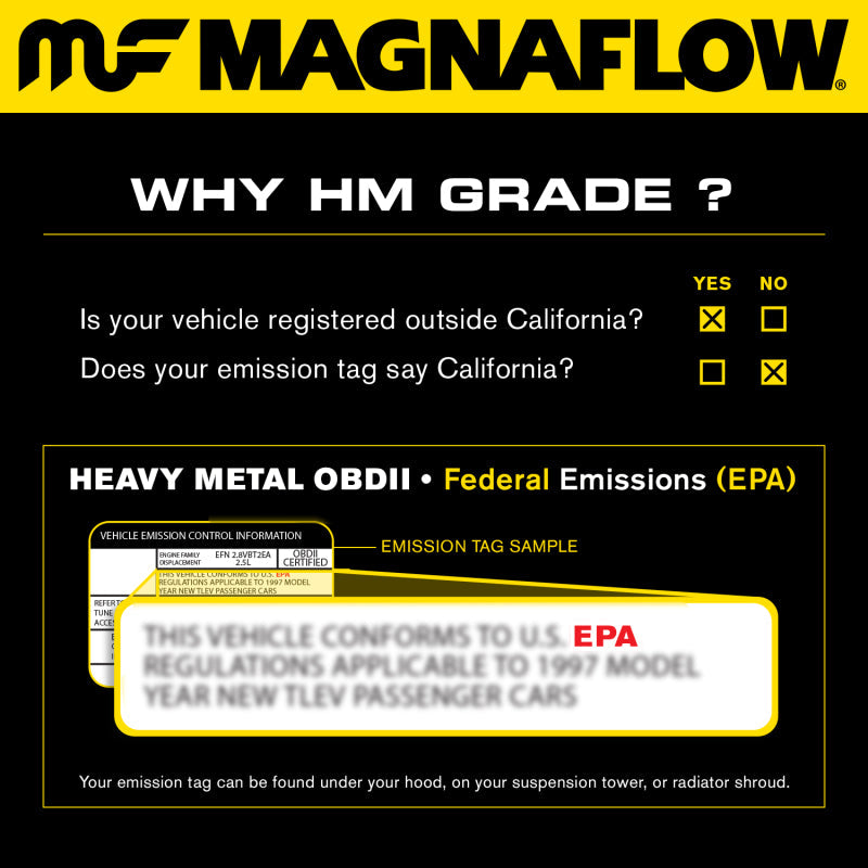 Magnaflow Catalytic Converter Direct Fit MagnaFlow Conv DF 97-99 Jeep Wrangler 4.0L