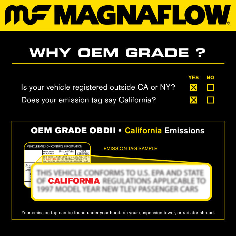 Magnaflow Catalytic Converter Direct Fit MagnaFlow Conv Direct Fit OEM 12-17 Jeep Wrangler 3.6L Underbody