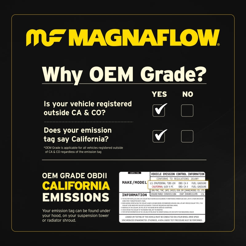 Magnaflow Catalytic Converter Universal MagnaFlow Conv Univ 2.25 W/Air