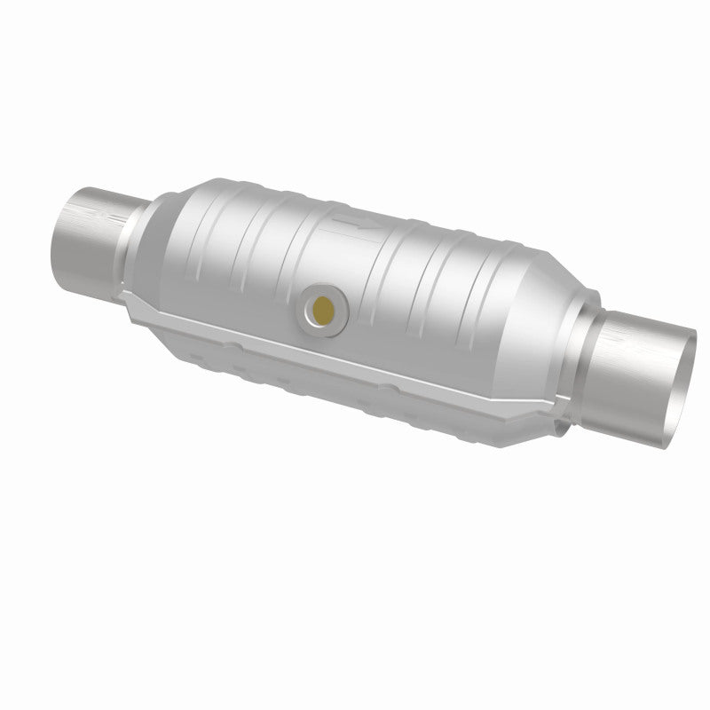 Magnaflow Catalytic Converter Universal MagnaFlow Conv Univ 2.25in Inlet/Outlet Center/Center Round 11in Body L x 5.125in W x 15in Overall L