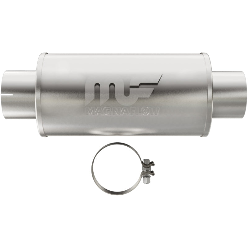 Magnaflow Muffler MagnaFlow Muffler Mag DSL SS 7x7x14 4in Inlet 4in Outlet