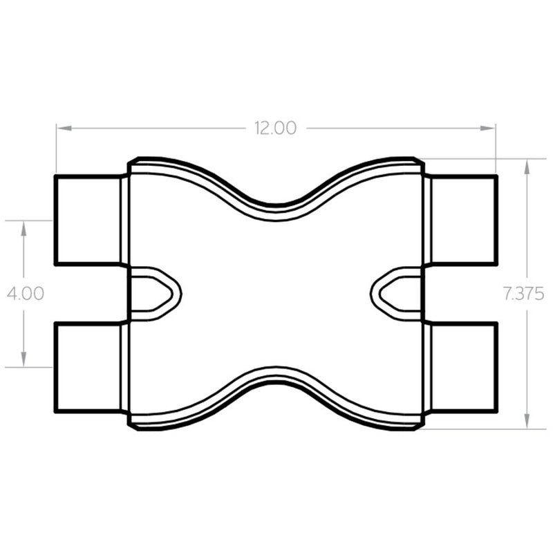 Magnaflow Connecting Pipes MagnaFlow Smooth Trans X 2.5/2.5 X 12 SS