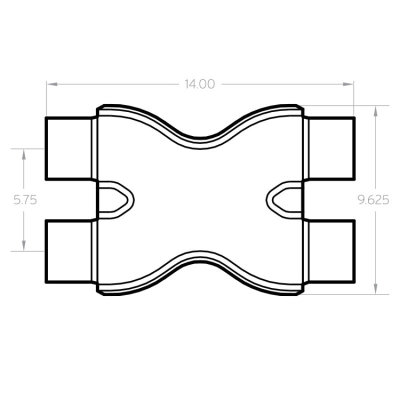 Magnaflow Catalytic Converter Universal MagnaFlow Smooth Trans X 3/3 X 14 SS