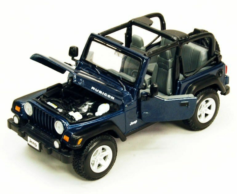 Maisto Diecast Model Maisto, 31245DKBLU - 1:27 Jeep Wrangler Rubicon Diecast - Blue