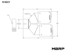 Load image into Gallery viewer, MBRP Tips MBRP 3in ID / Dual 4in OD Out Staggered L 9.87in / R 9.37in Dual Wall Carbon Fiber Univ Exhaust Tip