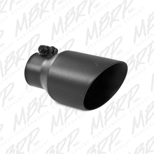 Load image into Gallery viewer, MBRP Tips MBRP Universal 4in OD Dual Wall Angled 2.5in Inlet 8in Lgth Exhaust Tip - Black