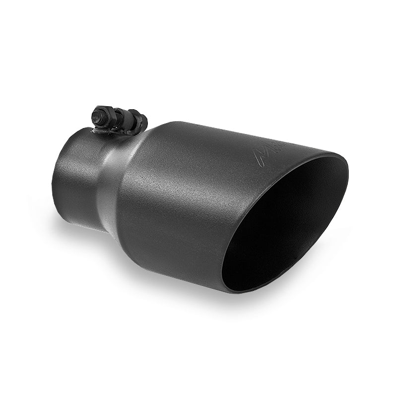 MBRP Tips MBRP Universal 4in OD Dual Wall Angled 2.5in Inlet 8in Lgth Exhaust Tip - Black