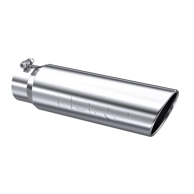 MBRP Steel Tubing MBRP Universal 5in OD Angled Rolled End 4in Inlet 18in Lgth T304 Exhaust Tip