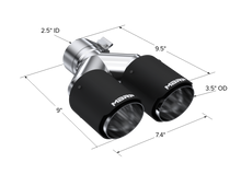 Load image into Gallery viewer, MBRP Tips MBRP Universal Carbon Fiber Dual Tip 3.5in OD/2.5in Inlet