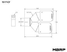 Load image into Gallery viewer, MBRP Tips MBRP Universal Carbon Fiber Dual Tip 3.5in OD/2.5in Inlet