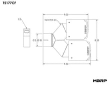 Load image into Gallery viewer, MBRP Tips MBRP Universal Carbon Fiber Dual Tip 4in OD/2.5in Inlet