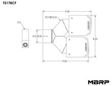 Load image into Gallery viewer, MBRP Tips MBRP Universal Carbon Fiber Dual Tip 4in OD/2.5in Inlet