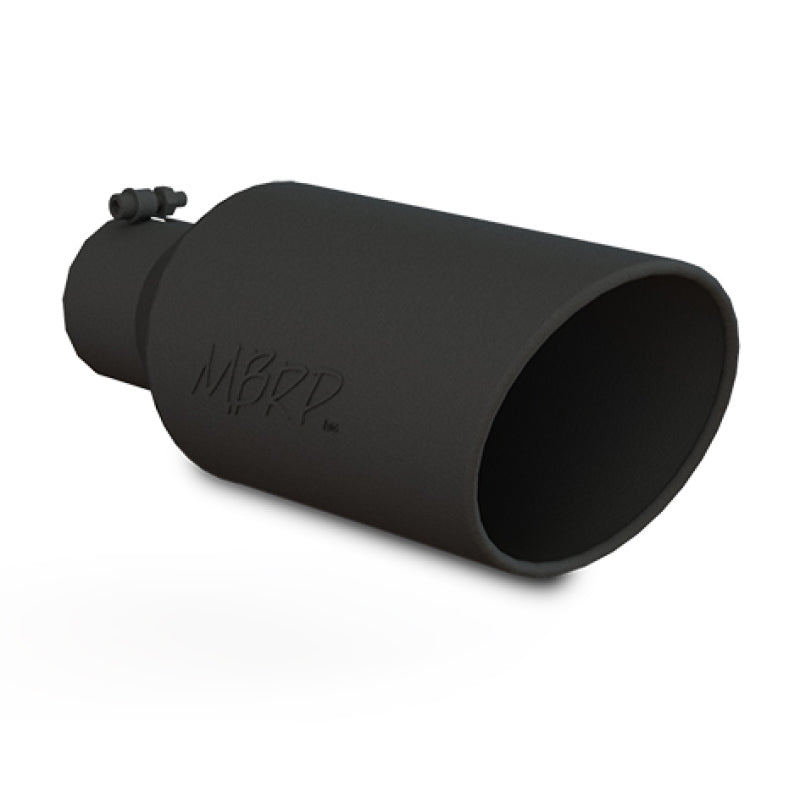 MBRP Tips MBRP Universal Exhaust Tip 7in O.D. Rolled End 4in Inlet 18in Length - Black