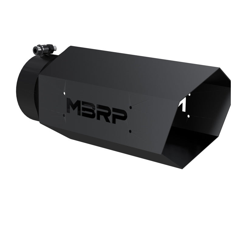 MBRP Tips MBRP Universal Hex Tip 5in Inlet 16in length w/o Logo - Black Coated