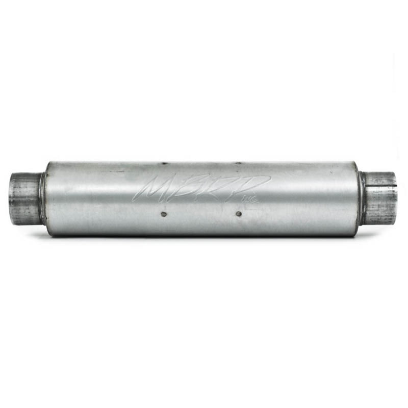 MBRP Muffler MBRP Universal Quiet Tone Muffler 4in Inlet/Outlet 24in Body 6in Dia 30in Overall Aluminum