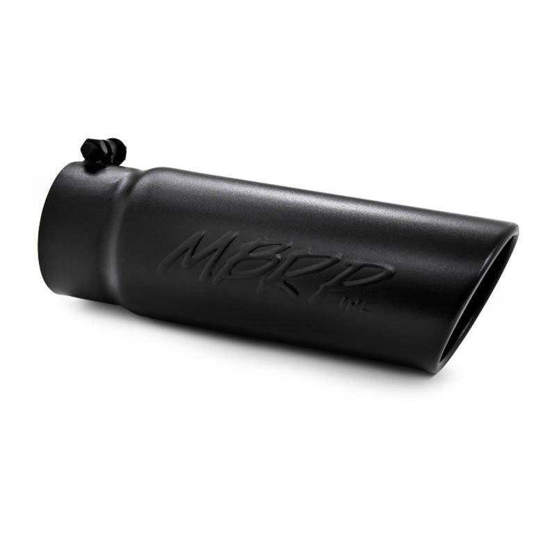 MBRP Tips MBRP Universal Tip 4 O.D. Angled Rolled End 3.5 inlet 10 length- Black Finish