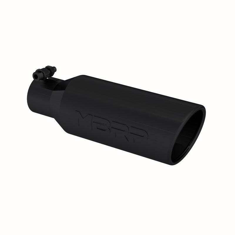 MBRP Tips MBRP Universal Tip 4in O.D. Angled Rolled End 2.5in inlet 12in length Black