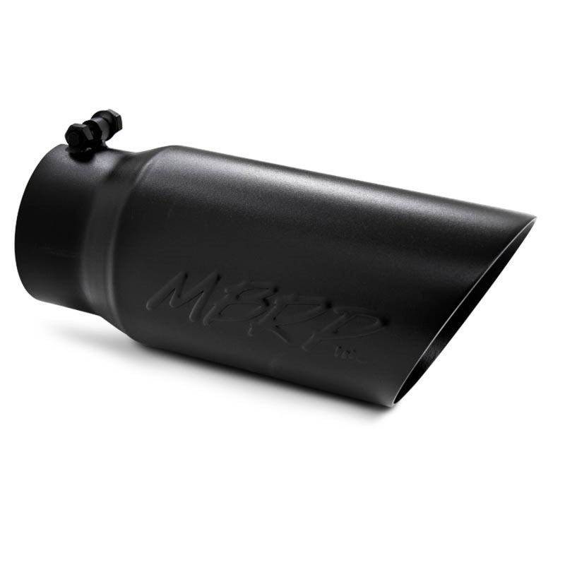 MBRP Tips MBRP Universal Tip 5 O.D. Dual Wall Angled 4 inlet 12 length - Black Finish