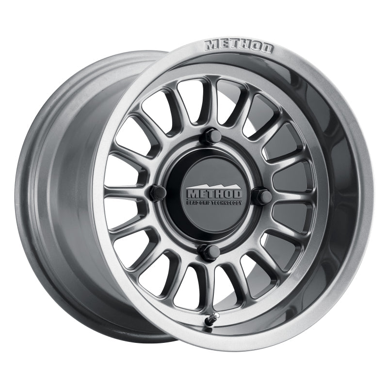 Method Wheels Wheels - Cast Method MR411 Bead Grip 15x7 / 5+2/38mm Offset / 4x156 / 132mm CB Gloss Titanium Wheel