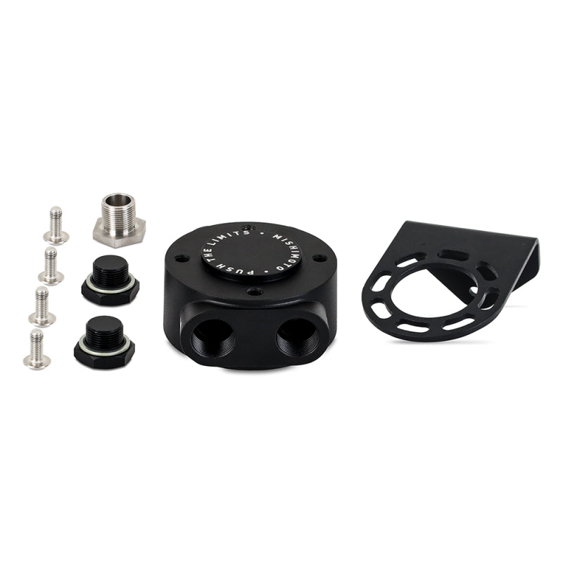 Mishimoto Fittings Mishimoto 3/4 - 16 Thread Remote Oil Filter Mount - Black