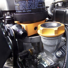 Load image into Gallery viewer, Mishimoto Oil Filter Blocks Mishimoto Oil Sandwich Plate w/ Rear-Mounted Thermostat