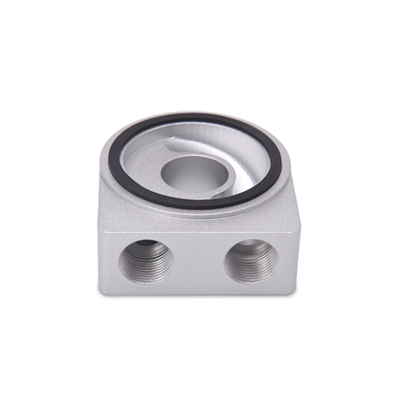 Mishimoto Oil Filter Blocks Mishimoto Silver M20 Oil Sandwich Plate