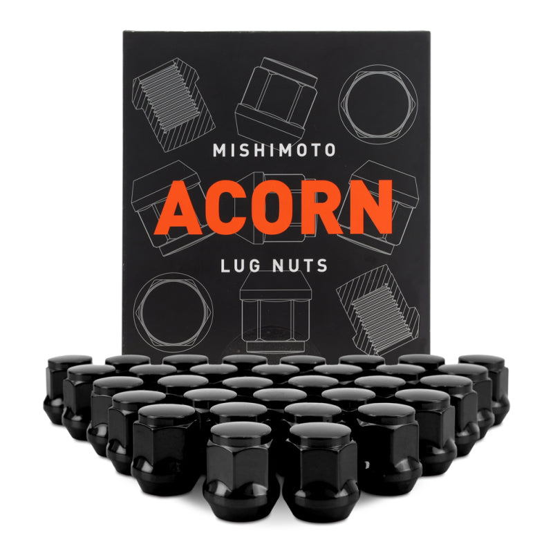 Mishimoto Lug Nuts Mishimoto Steel Acorn Lug Nuts M14 x 1.5 - 32pc Set - Black