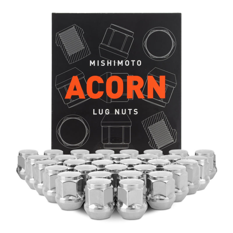 Mishimoto Lug Nuts Mishimoto Steel Acorn Lug Nuts M14 x 1.5 - 32pc Set - Chrome